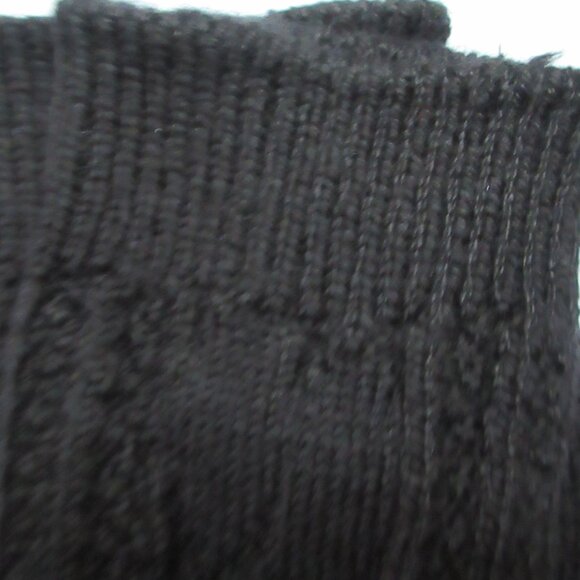 HUE Cable Ribbed Crew Length Boot Socks 2 Pack Black / Red One Size Made in USA - Picture 10 of 15